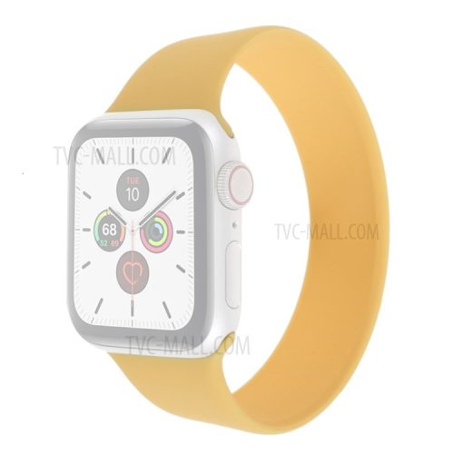 Elasticity Silicone Smart Watch Strap (Size: M) for Apple Watch Series 10 42mm / 9 8 7 41mm / 6 5 4 SE SE (2022) SE (2023) 40mm / 3 2 1 38mm, Size: M - Yellow