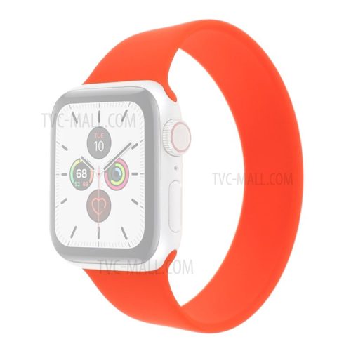 Elasticity Silicone Smart Watch Strap (Size: M) for Apple Watch Series 10 42mm / 9 8 7 41mm / 6 5 4 SE SE (2022) SE (2023) 40mm / 3 2 1 38mm, Size: M - Orange