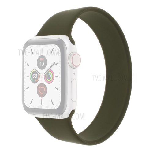 Elasticity Silicone Smart Watch Strap (Size: L) for Apple Watch Series 10 42mm / 9 8 7 41mm / 6 5 4 SE SE (2022) SE (2023) 40mm / 3 2 1 38mm, Size: L - Green