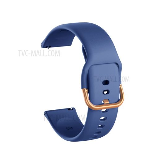 20mm Silicone Watchband Strap with Rose Gold Buckle for Samsung Galaxy Watch4 Classic 46mm 42mm/Watch4 44mm 40mm/Galaxy Watch Active2 - Sky Blue