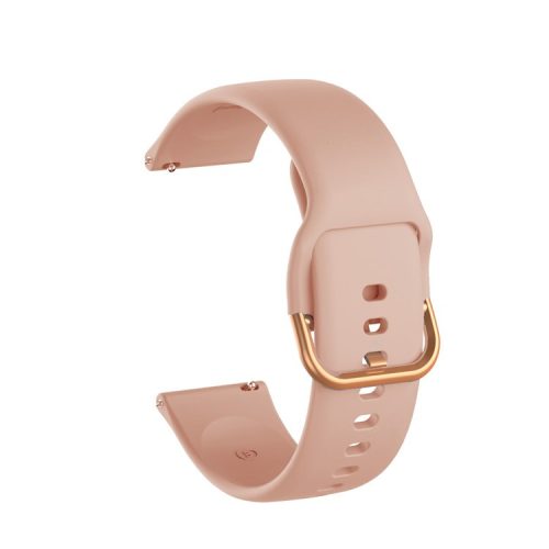 20mm Silicone Watchband Strap with Rose Gold Buckle for Samsung Galaxy Watch4 Classic 46mm 42mm/Watch4 44mm 40mm/Galaxy Watch Active2 - Pink