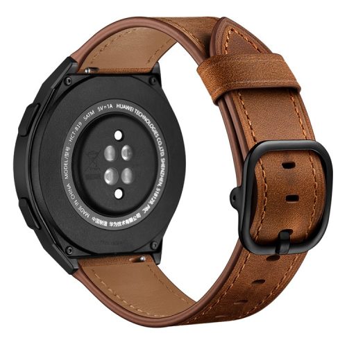 22mm Cowhide Leather (DS Style) Watch Strap for Huawei Watch GT 2e - Coffee