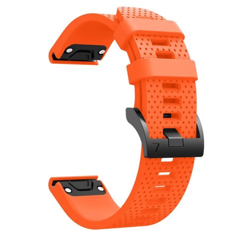 With Black Triangle Buckle Silicone Watch Strap for Garmin Fenix 5S - Orange