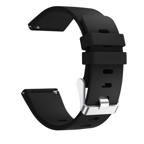 Silicone Smart Watch Strap [Large Size] for Fitbit Versa Lite/Versa/Versa 2 - Black