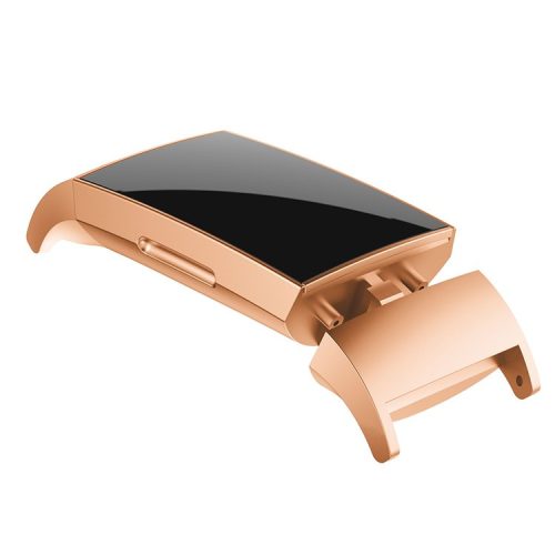 Plating Watch Band Connector Metal Head Connector for Fitbit Charge 3/4 Wristband - Rose Gold