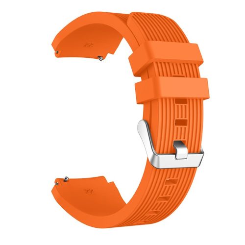 Pinstriped Silicone Smart Watch Band for Samsung Galaxy Watch3 45mm - Orange