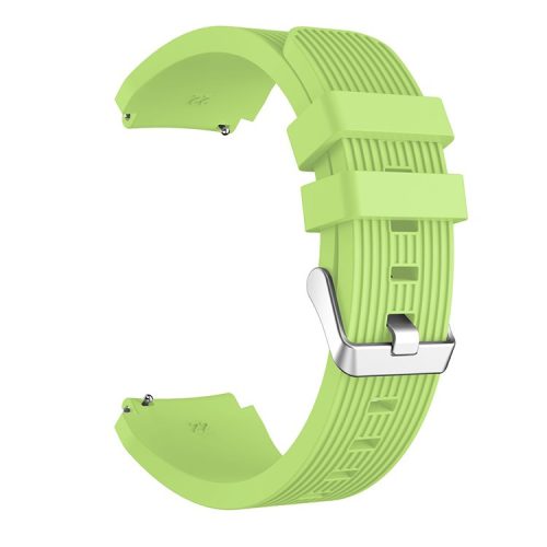 Pinstriped Silicone Smart Watch Band for Samsung Galaxy Watch3 45mm - Green