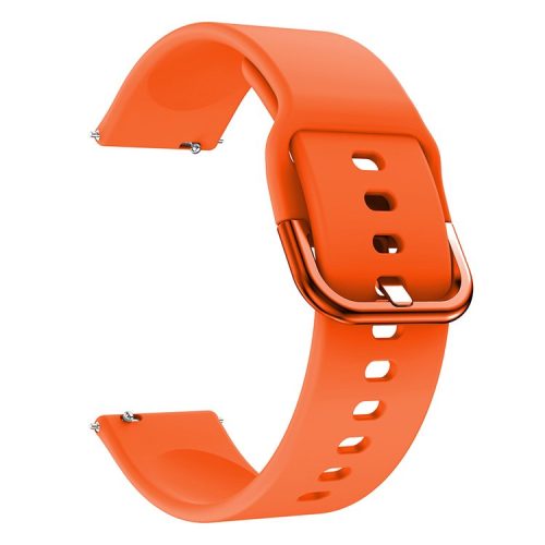 Silicone Smart Watch Band Adjustable Wrist Strap with Metal Buckle for Samsung Galaxy Watch3 41mm - Orange