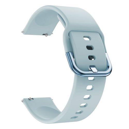 Silicone Smart Watch Band Adjustable Wrist Strap with Metal Buckle for Samsung Galaxy Watch3 41mm - Baby Blue