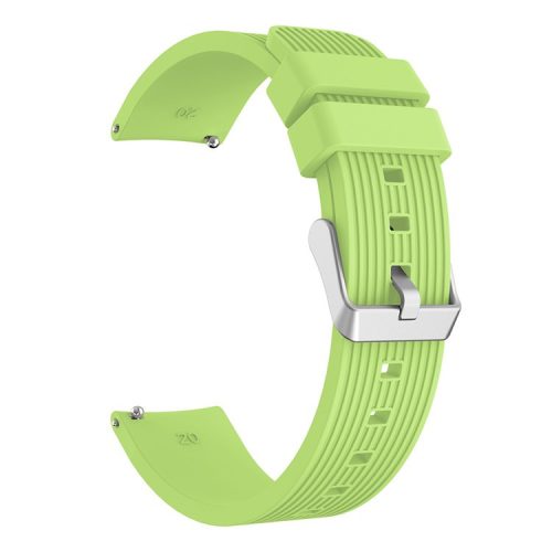 Pinstriped Silicone Smart Watch Band for Samsung Galaxy Watch3 41mm - Green