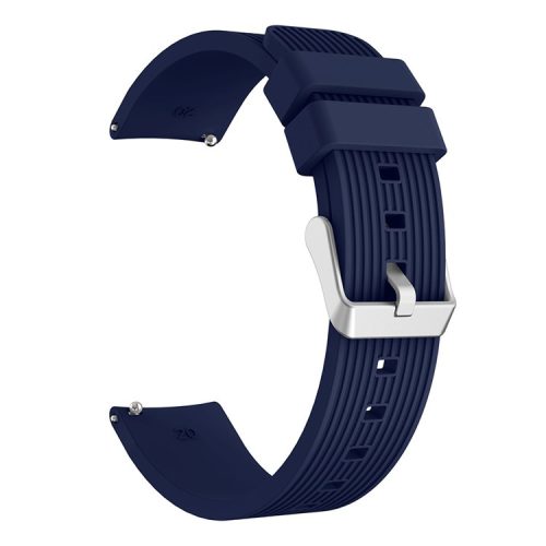 Pinstriped Silicone Smart Watch Band for Samsung Galaxy Watch3 41mm - Midnight Blue