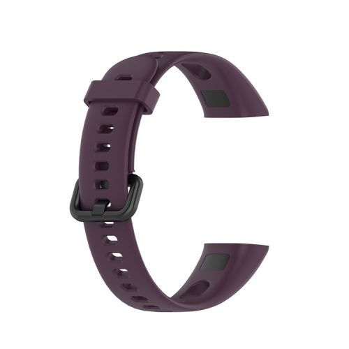 Silicone Smart Watch Strap with Metal Buckle for Huawei Honor 5i/Huawei Watch Band 4 - Dark Purple