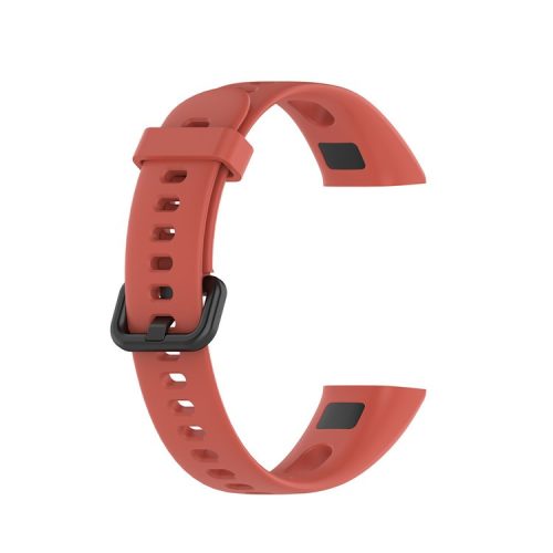 Silicone Smart Watch Strap with Metal Buckle for Huawei Honor 5i/Huawei Watch Band 4 - Orange