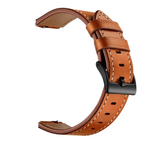 16mm Top Layer Cowhide Leather Watch Band Strap for Huawei TalkBand B3/B6 - Brown