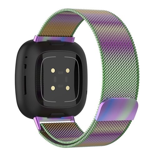 Milanese Metal Wrist Strap Replacement Smart Watch Band for Fitbit Versa 3 - Multi-color