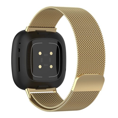 Milanese Metal Wrist Strap Replacement Smart Watch Band for Fitbit Versa 3 - Gold