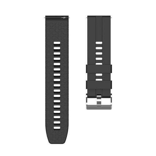 Fashion Silicone Watch Strap 22mm for Xiaomi Haylou Solar Smart Watch - Black