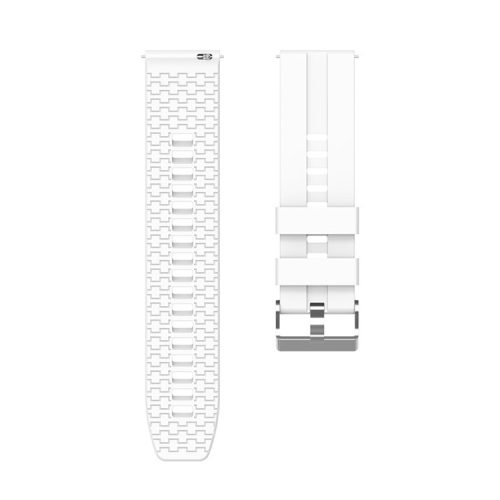 Fashion Silicone Watch Strap 22mm for Xiaomi Haylou Solar Smart Watch - White