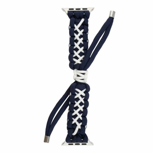 Braided Replacement Watch Strap for Apple Watch Series 10 42mm / 9 8 7 41mm / 6 5 4 SE SE (2022) SE (2023) 40mm / 3 2 1 38mm - Dark Blue