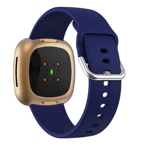 Soft Silicone Smart Watch Strap Replacement for Fitbit Versa 3 - Dark Blue