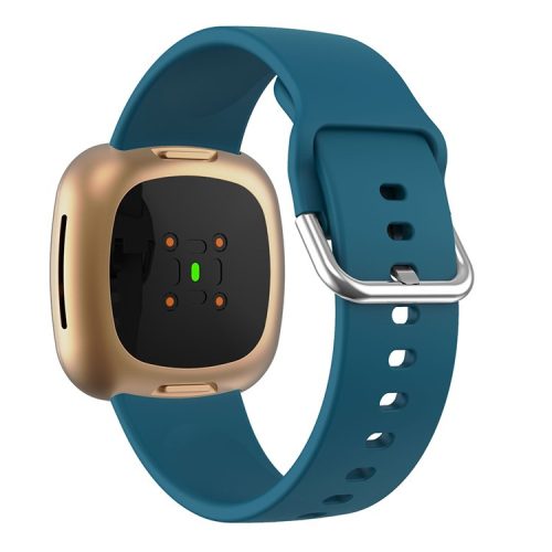 Soft Silicone Smart Watch Strap Replacement for Fitbit Versa 3 - Dark Green