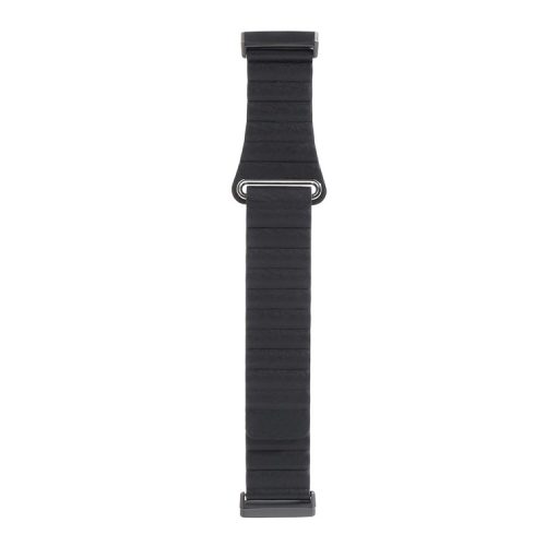 Genuine Leather Watchband Replacement 22mm for Fitbit Versa 3 - Black