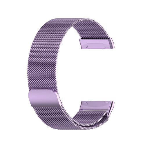 Milanese Stainless Steel Wristband Watch Strap Replacement [Size: S] for Fitbit Versa 3 - Purple