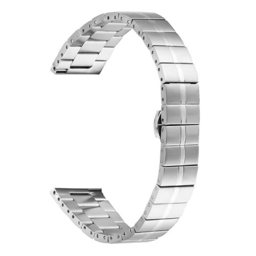 For Garmin Approach S40 / Forerunner 158 Stainless Steel Strap Line Design Replacement Wrist Band - Silver