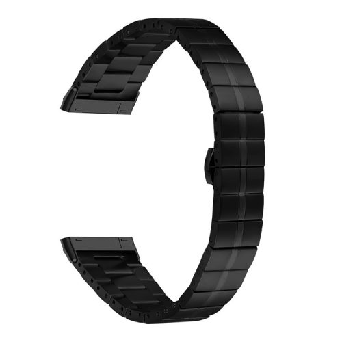 For Fitbit Versa 4 / Sense 2 Stainless Steel Watch Strap Wrist Band Replacement - Black