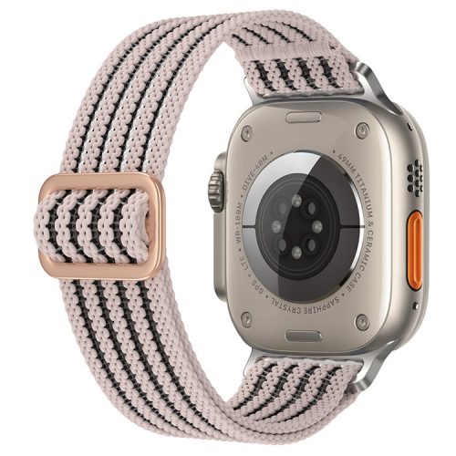 Breathable Nylon Strap for Apple Watch 10 46mm / Ultra 2 / Ultra 49mm / 9 8 7 45mm / SE (2023) SE (2022) SE 6 5 4 44mm / 3 2 1 42mm Wrist Band - Pink