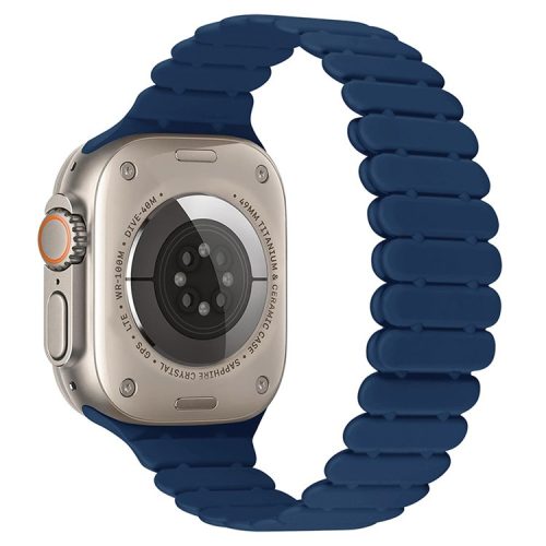 For Apple Watch 10 46mm / Ultra 2 / Ultra 49mm / 9 8 7 45mm / SE (2023) SE (2022) SE 6 5 4 44mm / 3 2 1 42mm Bamboo Joint Strap - Midnight Blue