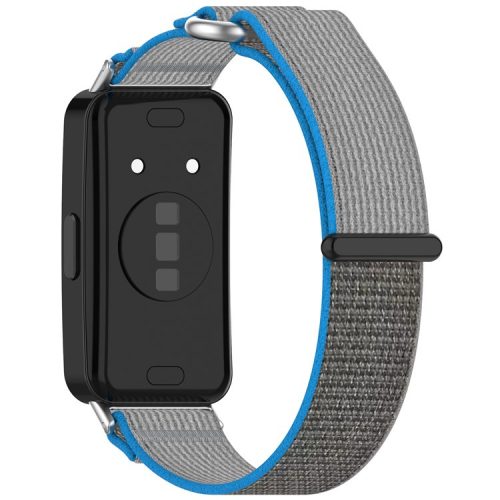 For Huawei Band 9 / Band 9 NFC / Band 8 / Band 8 NFC Strap Nylon Sport Loop Watch Bands - Blue+Grey