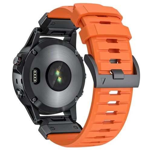 For Garmin Fenix 3 / 5 / 5X / 6X / 7X Replacement Strap 22mm Universal Smart Watch Fluorubber Wrist Band - Orange