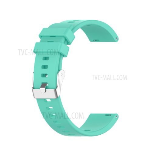 Metal Buckle Soft Silicone Watch Band Strap Replacement for Huawei Honor ES Watch - Cyan