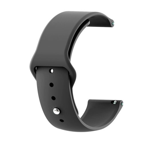 Plain Rolled Silicone Watch Band for Fitbit Versa 1/2/Lite Replacement Strap - Black