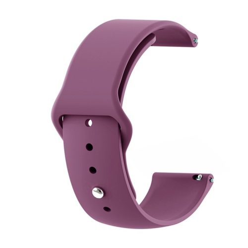 Plain Rolled Silicone Watch Band for Fitbit Versa 1/2/Lite Replacement Strap - Purple