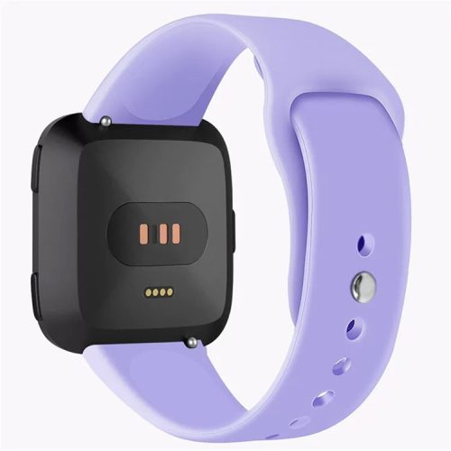 Plain Rolled Silicone Watch Band for Fitbit Versa 1/2/Lite Replacement Strap - Light Purple