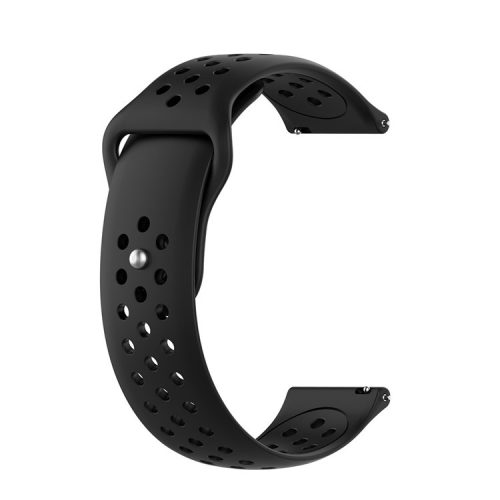 Breathable Hole Universal Silicone Wrist Strap for Samsung Galaxy Watch Active/SM-R500NZKAXAC/Gear S2 - Black