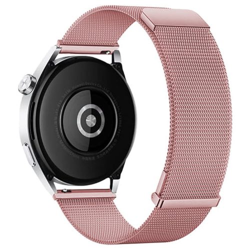 KALEBOL For Huawei Watch GT 3 Pro 43mm Stainless Steel Milanese Strap 20mm Magnetic Watch Band - Rose Pink