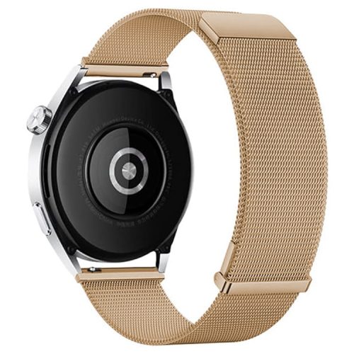 KALEBOL For Huawei Watch GT 3 Pro 43mm Stainless Steel Milanese Strap 20mm Magnetic Watch Band - Rose Gold