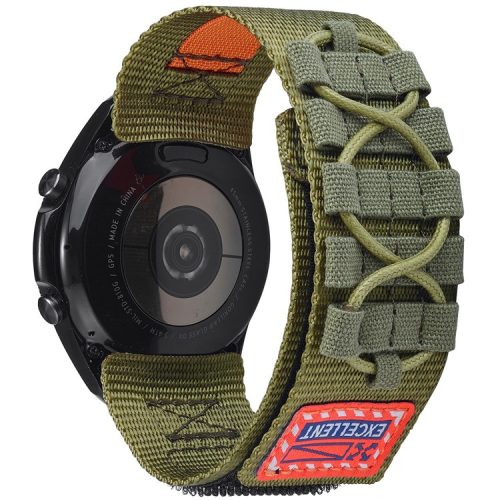 KALEBOL For Huawei Watch GT 4 46mm / 4 Pro / 4 Watch Band 22mm Loop Fastener Nylon Wrist Strap - Army Green