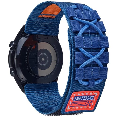 KALEBOL For Huawei Watch GT 4 46mm / 4 Pro / 4 Watch Band 22mm Loop Fastener Nylon Wrist Strap - Blue