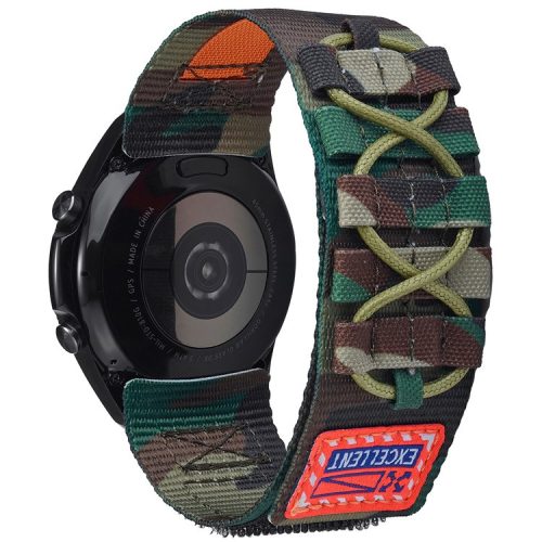 KALEBOL For Huawei Watch GT 4 46mm / 4 Pro / 4 Watch Band 22mm Loop Fastener Nylon Wrist Strap - Camouflage