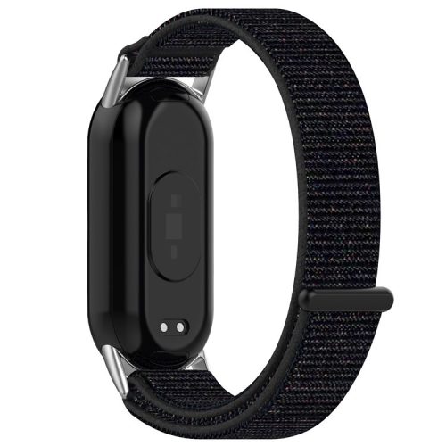 For Xiaomi Mi Band 9 NFC / 9 / Smart Band 8 NFC / 8 Nylon Wrist Strap Bracelet Band with Magic Tape - Black