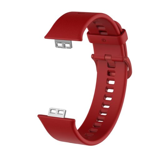 Soft Silicone Watch Strap for Huawei Watch Fit - Wine Red