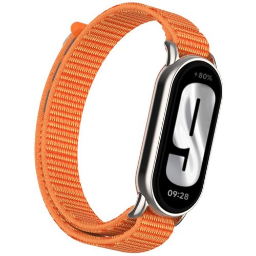 For Xiaomi Mi Band 9 / Smart Band 8 Watch Strap Nylon Loop Adjustable Wrist Band - Orange