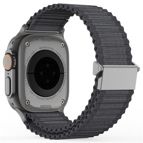 DUX DUCIS For Apple Watch 10 46mm / Ultra 2 / Ultra 49mm / 9 8 7 45mm / SE (2023) SE (2022) SE 6 5 4 44mm / 3 2 1 42mm Nylon Watch Band - Dark Grey