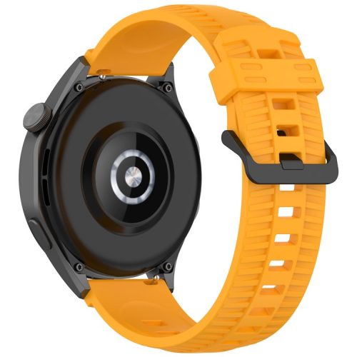 KALEBOL 22mm Silicone Strap for Huawei Watch 4 / 4 Pro / GT 4 46mm Tire Texture Watch Band - Yellow