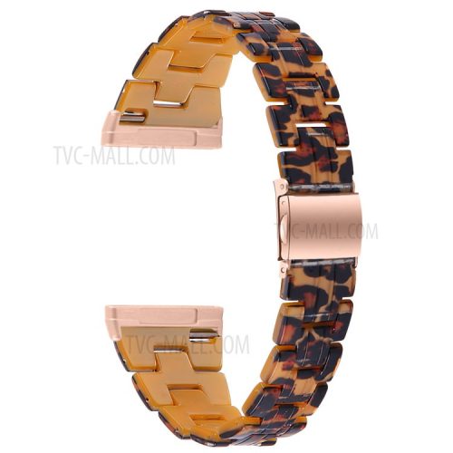 Resin Watch Band Light Weight Colorful Replacement for Fitbit Versa 3/Sense - Leopard