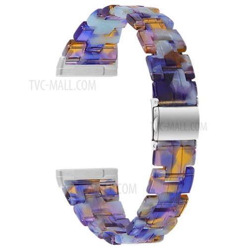 Resin Watch Band Light Weight Colorful Replacement for Fitbit Versa 3/Sense - Blue Mix